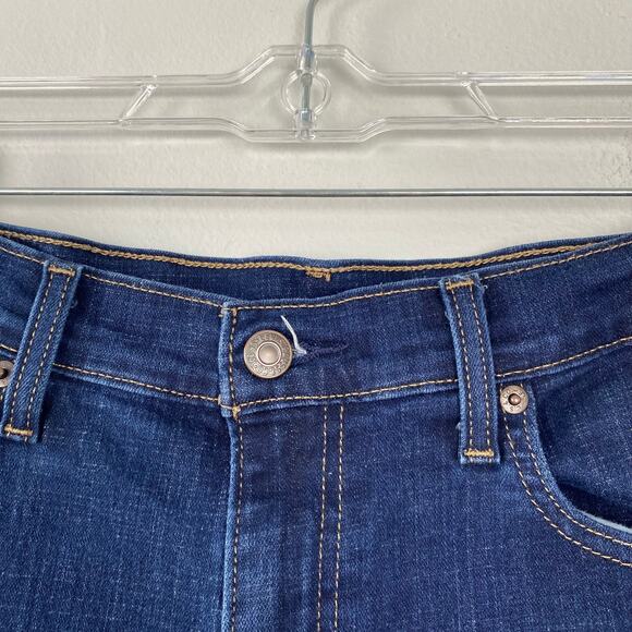 Levi's‎ Mid Length Jean Shorts Dark Wash Mid Rise Denim Casual Classic Size 30 - Picture 3 of 8